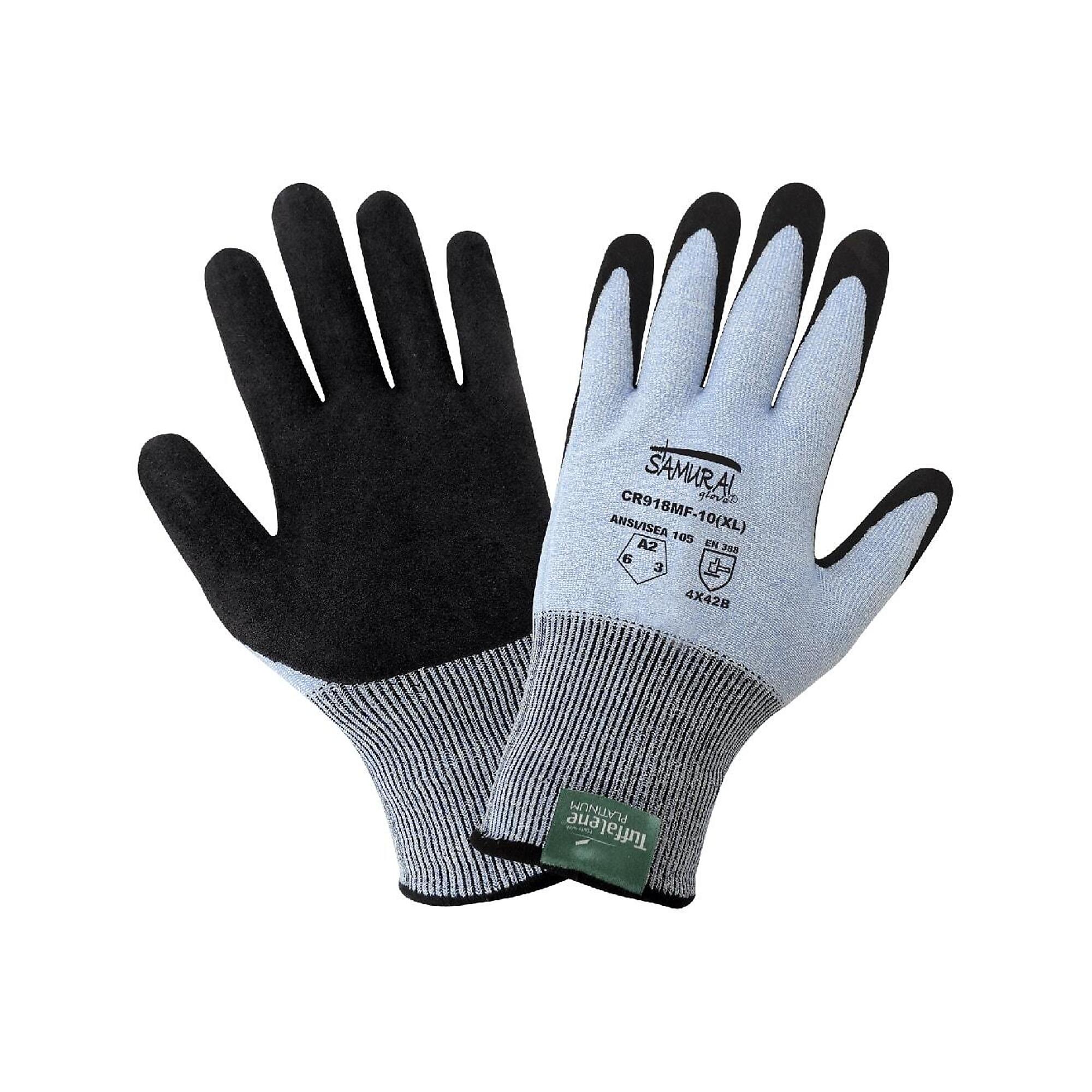 Global Glove 18ga UHMWPE, Nitrile Coated, A2 Cut Resist Gloves - 12 Pairs